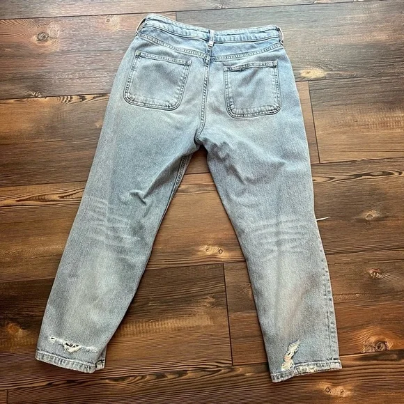 Anthropologie PILCRO distressed high-rise slim jeans size 29 petite light wash - Picture 7 of 16